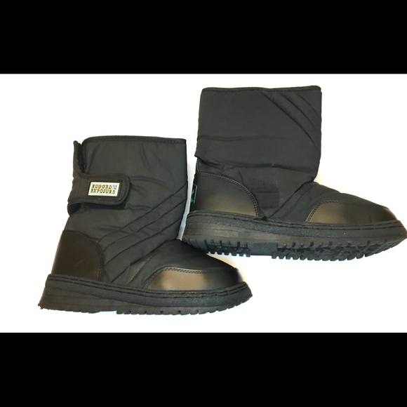 Rugged Exposure Black Mid calf Snow/Winter Size 6 Boots Style #4096 - Picture 2 of 15